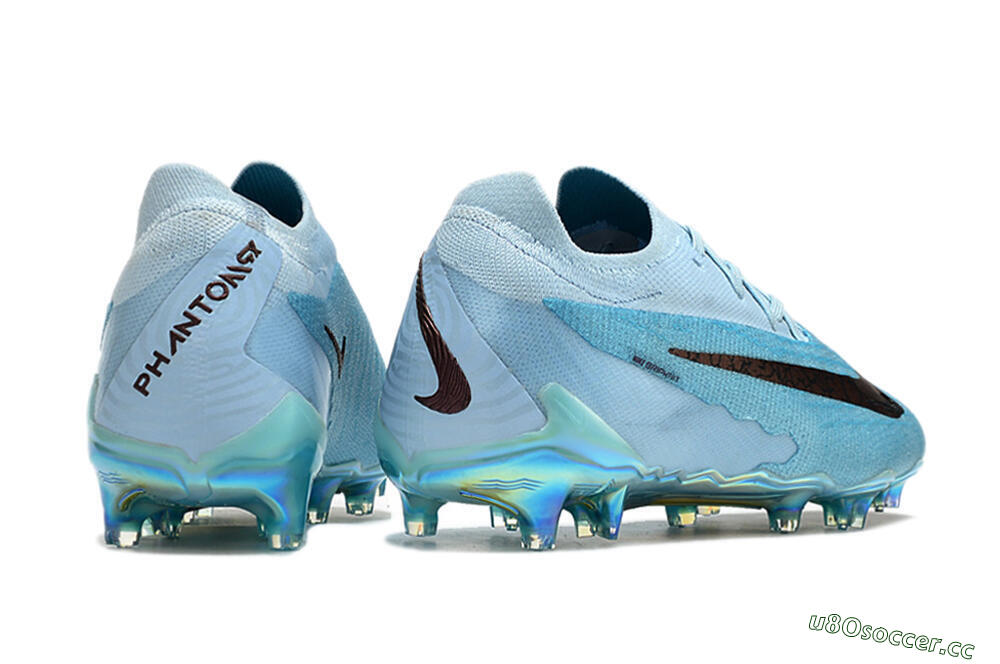 Men's Nike Phantom GX Elite FG Firm Ground Low-Tops Football Boots - Blue/Brown 6