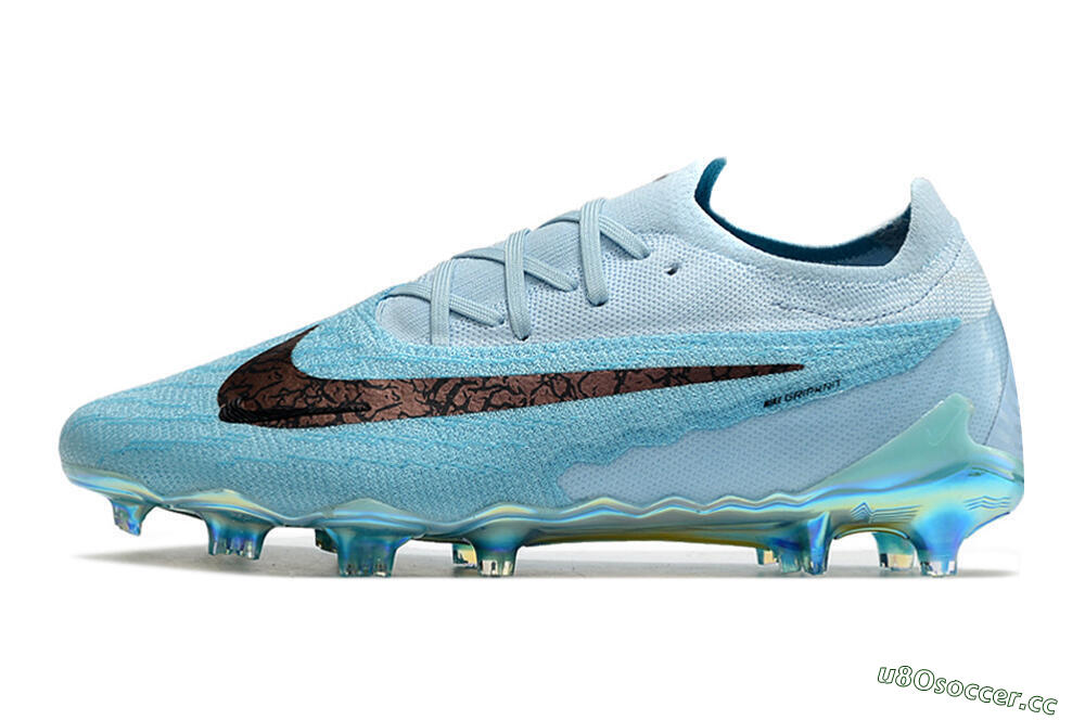 Men's Nike Phantom GX Elite FG Firm Ground Low-Tops Football Boots - Blue/Brown 0