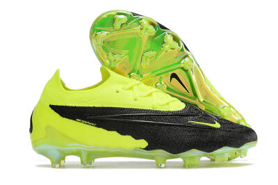 Men's Nike Phantom GX Elite FG Firm Ground Low-Tops Football Boots - Black/Green
