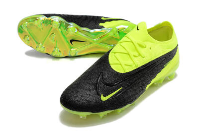 Men's Nike Phantom GX Elite FG Firm Ground Low-Tops Football Boots - Black/Green
