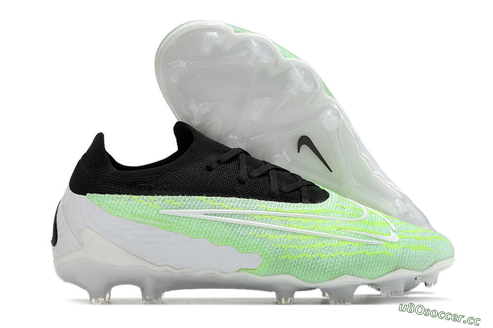 Men's Nike Phantom GX Elite FG Firm Ground Low-Tops Football Boots - White/Green/Black 2