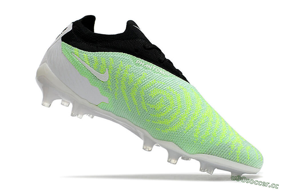 Men's Nike Phantom GX Elite FG Firm Ground Low-Tops Football Boots - White/Green/Black 4
