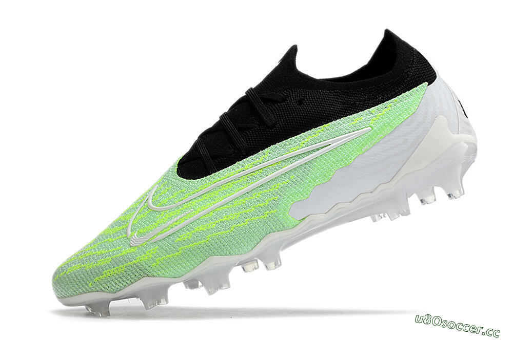 Men's Nike Phantom GX Elite FG Firm Ground Low-Tops Football Boots - White/Green/Black 5