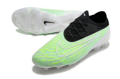 Men's Nike Phantom GX Elite FG Firm Ground Low-Tops Football Boots - White/Green/Black
