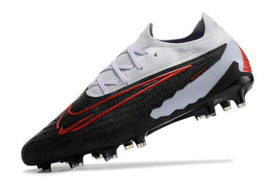 Men's Nike Phantom GX Elite FG Firm Ground Low-Tops Football Boots - Black/White/Red