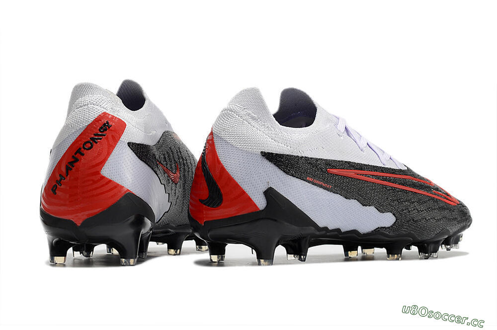 Men's Nike Phantom GX Elite FG Firm Ground Low-Tops Football Boots - Black/White/Red 6