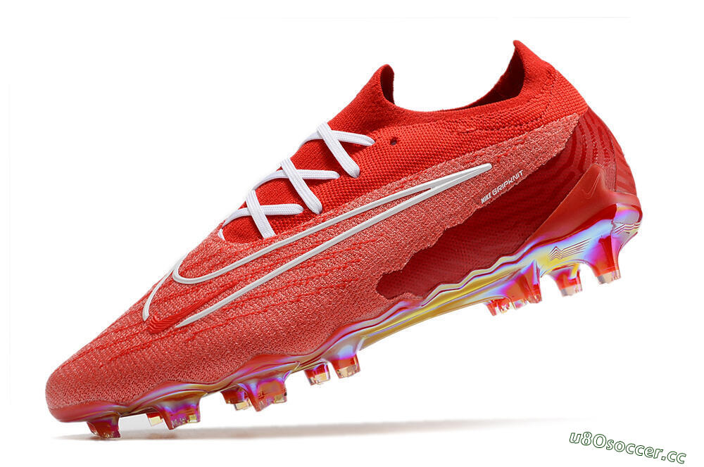 Men's Nike Phantom GX Elite FG Firm Ground Low-Tops Football Boots - Red/White 5
