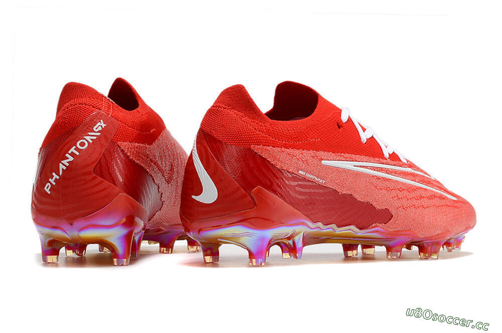 Men's Nike Phantom GX Elite FG Firm Ground Low-Tops Football Boots - Red/White 6