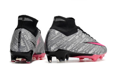 Men's Nike Air Zoom Mercurial Superfly 9 Elite AG Artificial Grass High-Tops Football Boots - Silver/Black/Pink