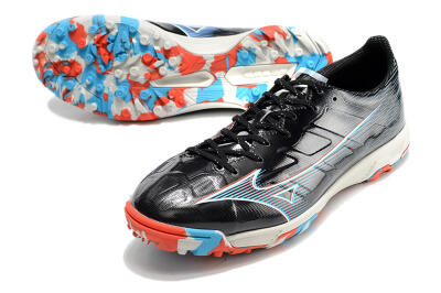 Men's Mizuno Morelia Alpha Japan TF Artificial Turf Low-Tops Football Shoes - Black/White