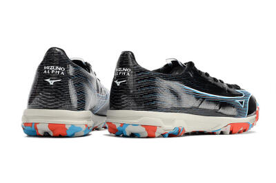Men's Mizuno Morelia Alpha Japan TF Artificial Turf Low-Tops Football Shoes - Black/White