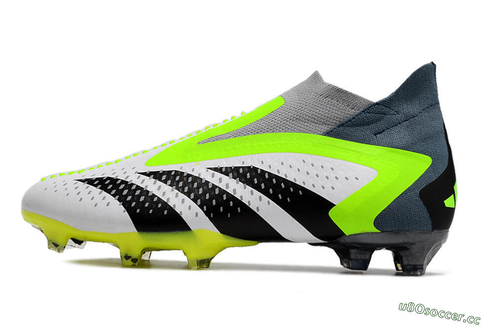 Men's Adidas Predator Accuracy+ FG Firm Ground High-Tops Football Boots - White/Black/Green 0