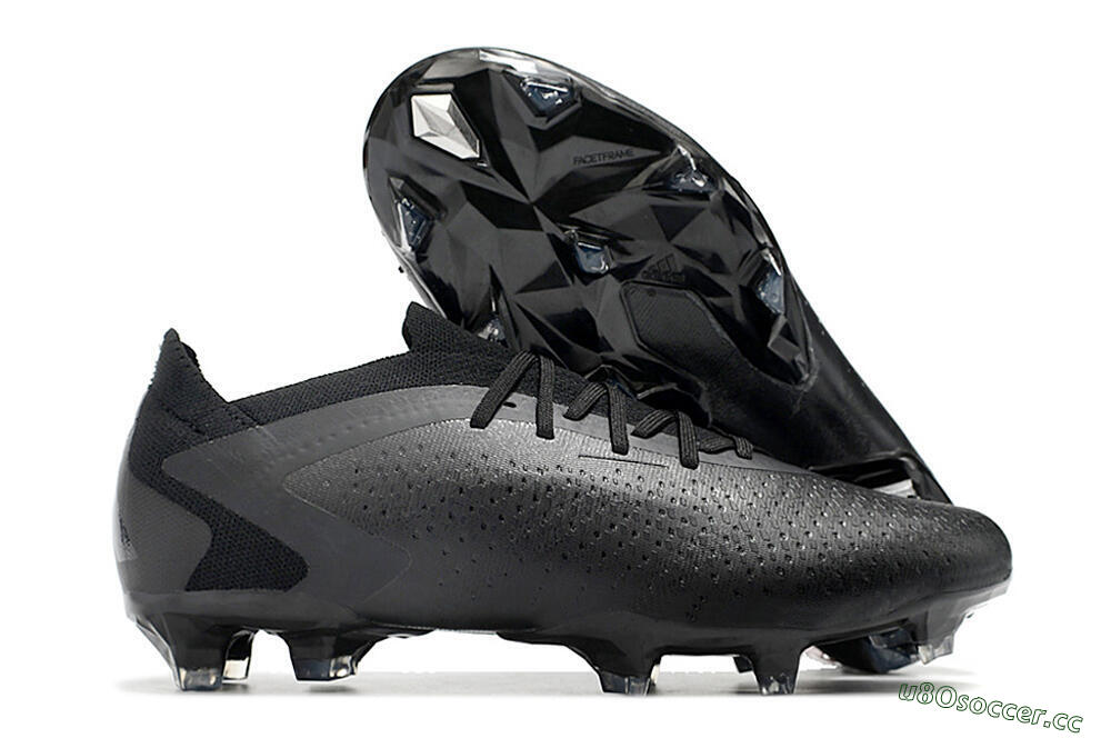 Men's Adidas Predator Accuracy.1 Low FG Firm Ground Low-Tops Football Boots - Black/Black 2