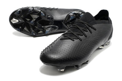 Men's Adidas Predator Accuracy.1 Low FG Firm Ground Low-Tops Football Boots - Black/Black