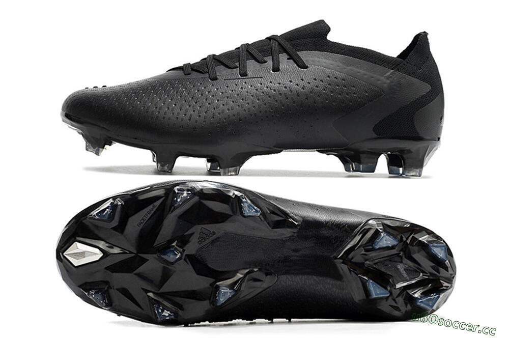 Men's Adidas Predator Accuracy.1 Low FG Firm Ground Low-Tops Football Boots - Black/Black 1