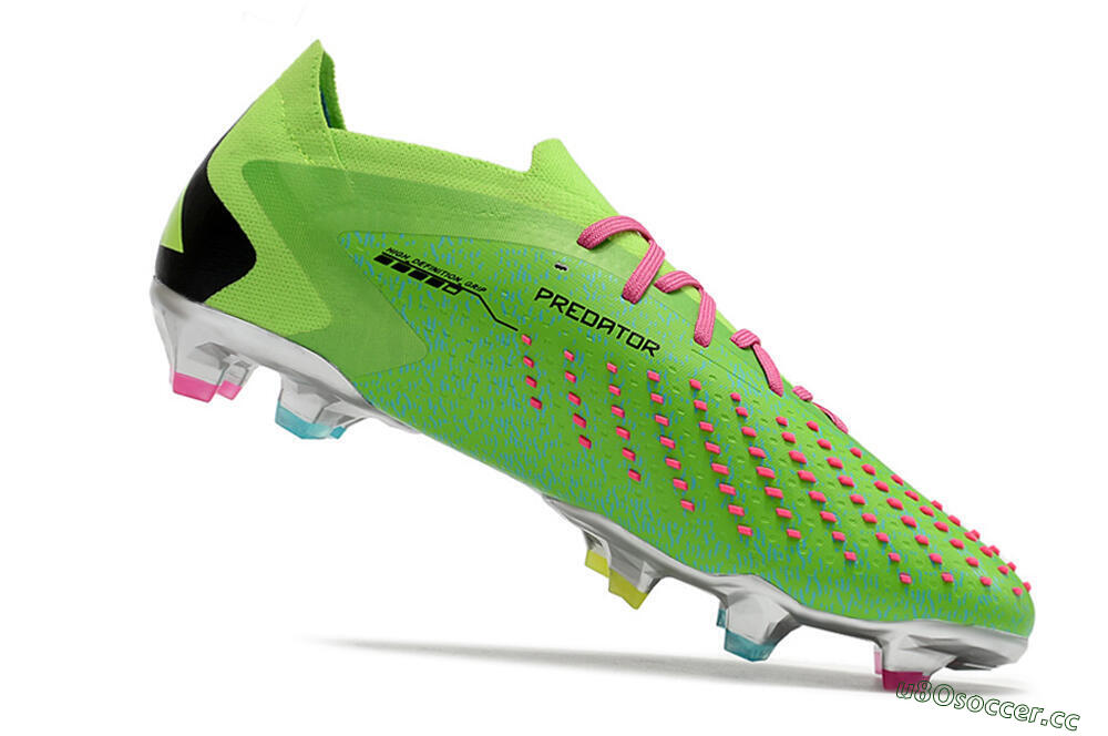 Men's Adidas Predator Accuracy.1 Low FG Firm Ground Low-Tops Football Boots - Green/Blue/Black 4