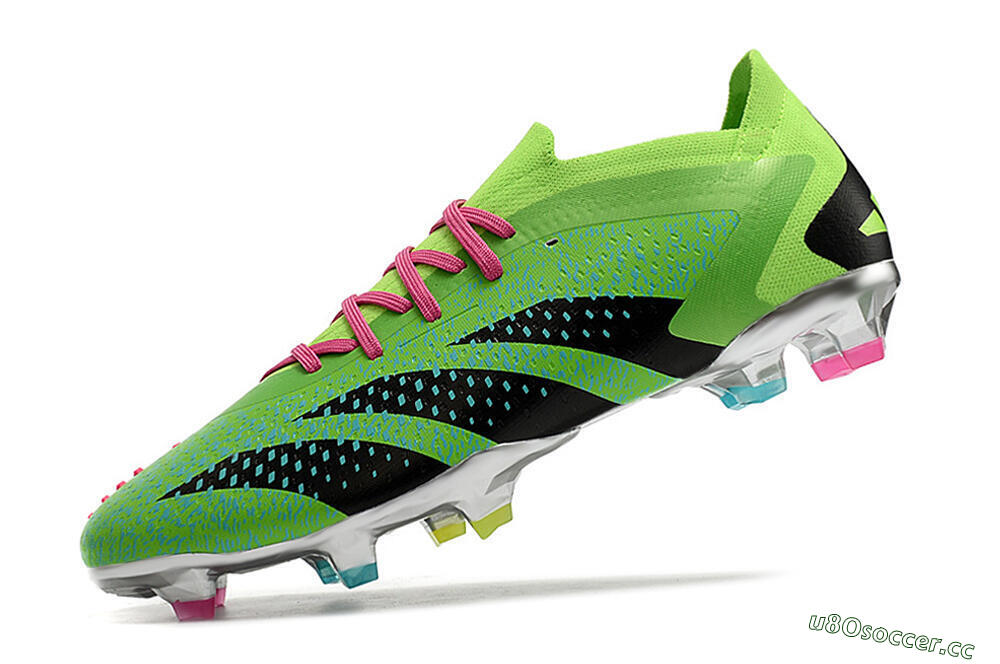 Men's Adidas Predator Accuracy.1 Low FG Firm Ground Low-Tops Football Boots - Green/Blue/Black 5