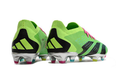Men's Adidas Predator Accuracy.1 Low FG Firm Ground Low-Tops Football Boots - Green/Blue/Black