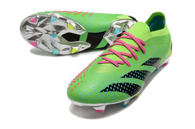 Men's Adidas Predator Accuracy.1 Low FG Firm Ground Low-Tops Football Boots - Green/Blue/Black