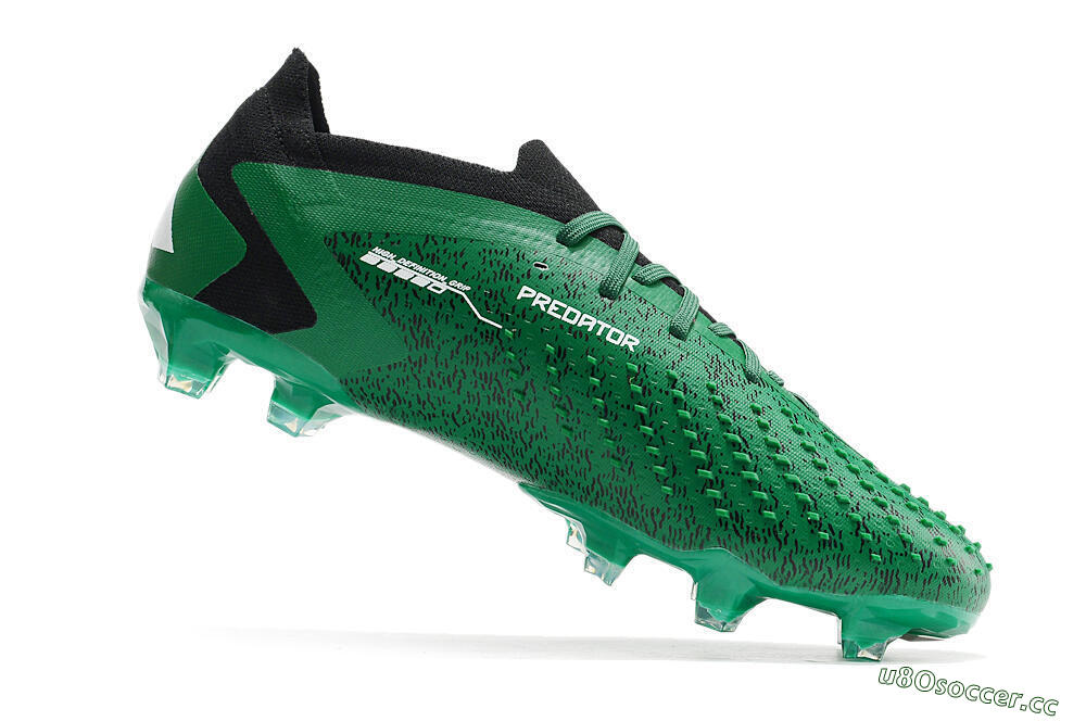 Men's Adidas Predator Accuracy.1 Low FG Firm Ground Low-Tops Football Boots - Green/White/Black 4
