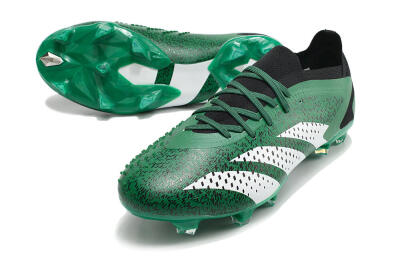 Men's Adidas Predator Accuracy.1 Low FG Firm Ground Low-Tops Football Boots - Green/White/Black