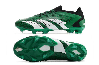 Men's Adidas Predator Accuracy.1 Low FG Firm Ground Low-Tops Football Boots - Green/White/Black