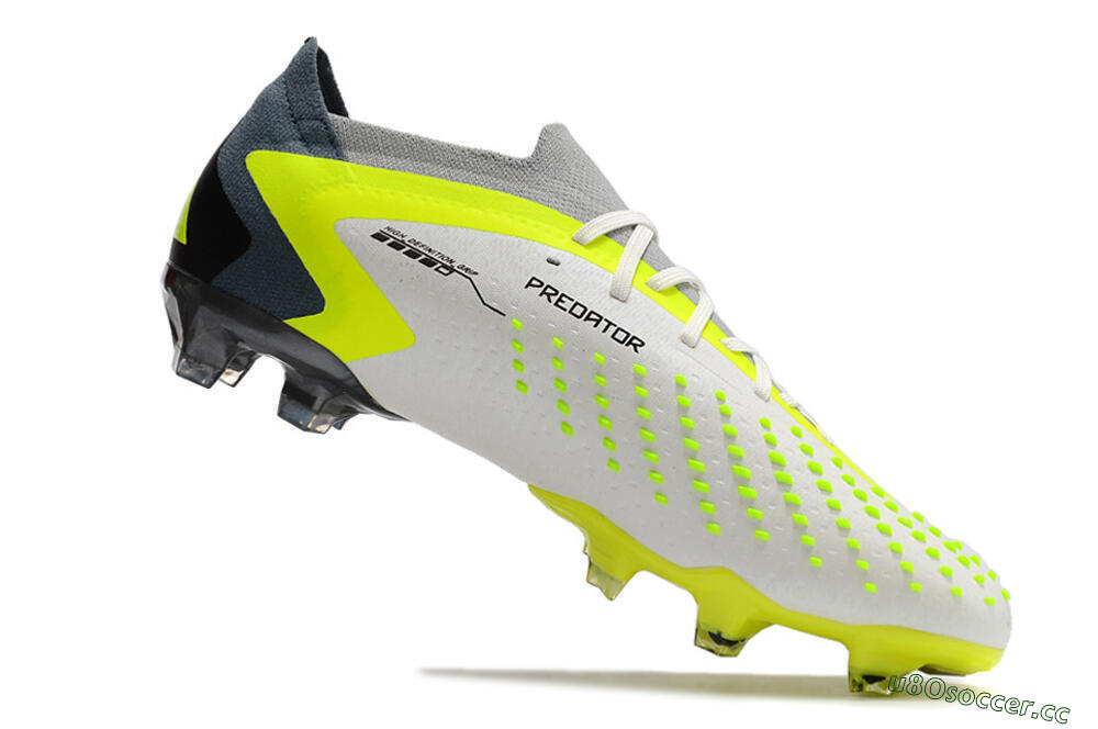 Men's Adidas Predator Accuracy.1 Low FG Firm Ground Low-Tops Football Boots - White/Black/Green 4
