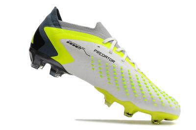 Men's Adidas Predator Accuracy.1 Low FG Firm Ground Low-Tops Football Boots - White/Black/Green