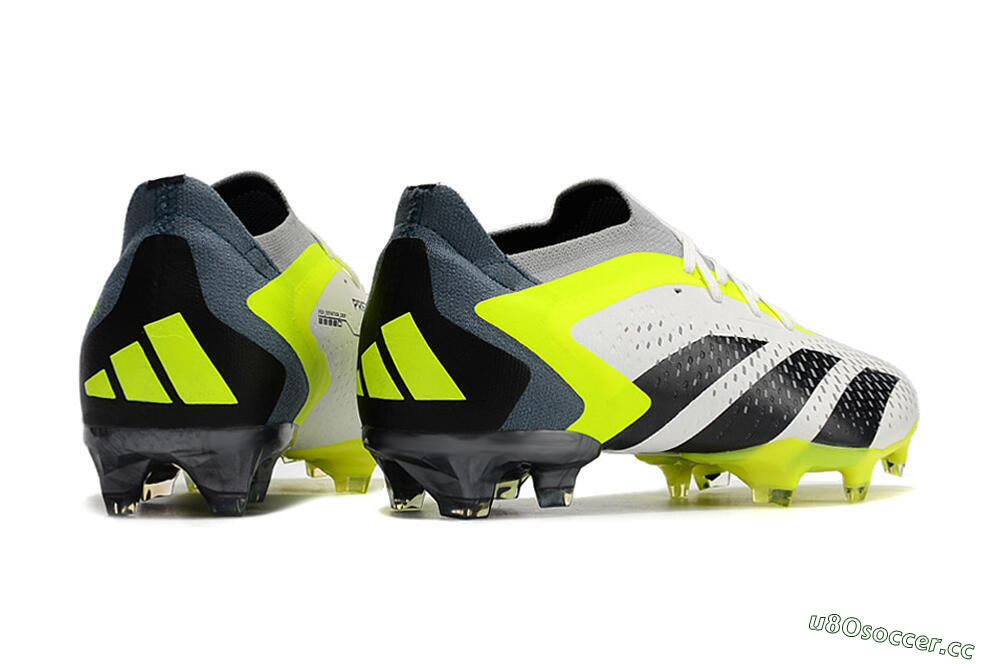 Men's Adidas Predator Accuracy.1 Low FG Firm Ground Low-Tops Football Boots - White/Black/Green 6