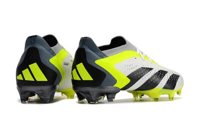 Men's Adidas Predator Accuracy.1 Low FG Firm Ground Low-Tops Football Boots - White/Black/Green