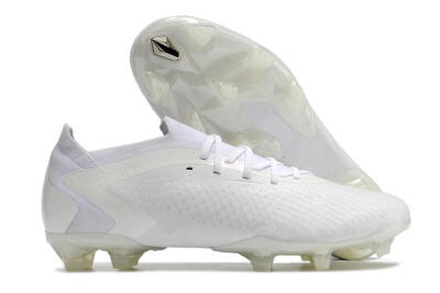 Men's Adidas Predator Accuracy.1 Low FG Firm Ground Low-Tops Football Boots - White/White