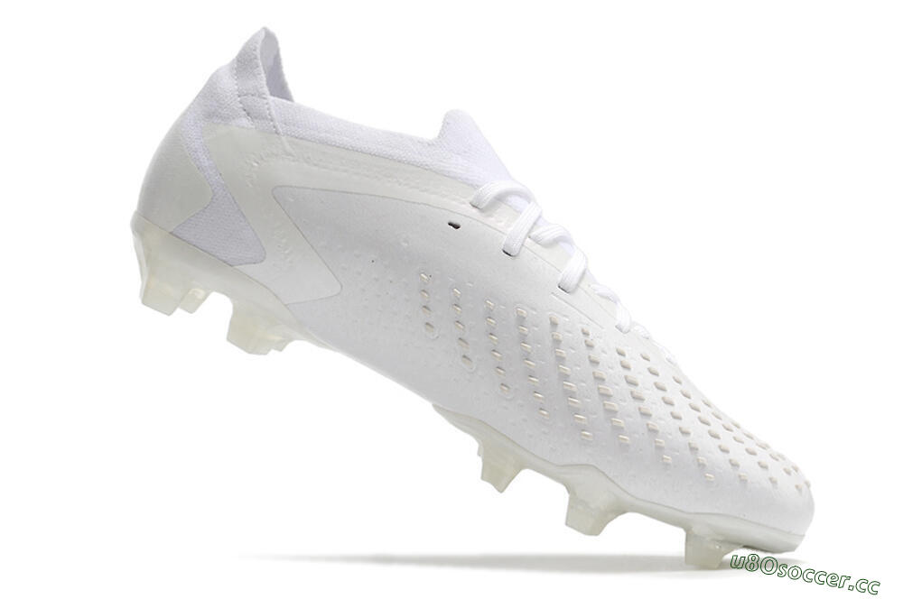 Men's Adidas Predator Accuracy.1 Low FG Firm Ground Low-Tops Football Boots - White/White 4