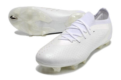 Men's Adidas Predator Accuracy.1 Low FG Firm Ground Low-Tops Football Boots - White/White
