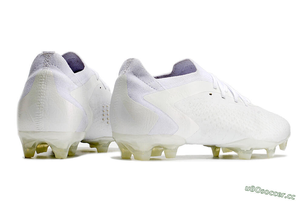 Men's Adidas Predator Accuracy.1 Low FG Firm Ground Low-Tops Football Boots - White/White 6