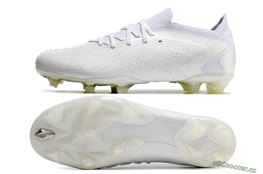Men's Adidas Predator Accuracy.1 Low FG Firm Ground Low-Tops Football Boots - White/White 1