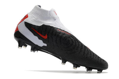 Men's Nike Phantom GX Elite DF Link FG Firm Ground High-Tops Football Boots - Black/White/Red