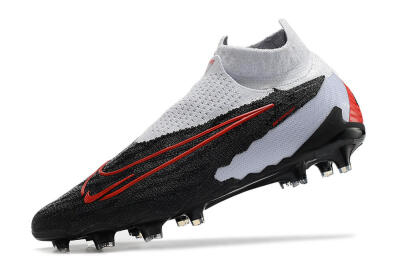Men's Nike Phantom GX Elite DF Link FG Firm Ground High-Tops Football Boots - Black/White/Red