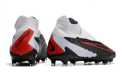Men's Nike Phantom GX Elite DF Link FG Firm Ground High-Tops Football Boots - Black/White/Red