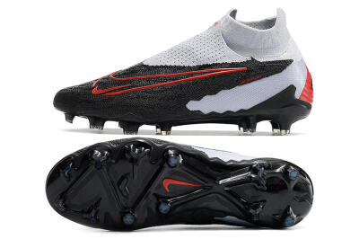 Men's Nike Phantom GX Elite DF Link FG Firm Ground High-Tops Football Boots - Black/White/Red