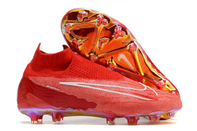 Men's Nike Phantom GX Elite DF Link FG Firm Ground High-Tops Football Boots - Red/White