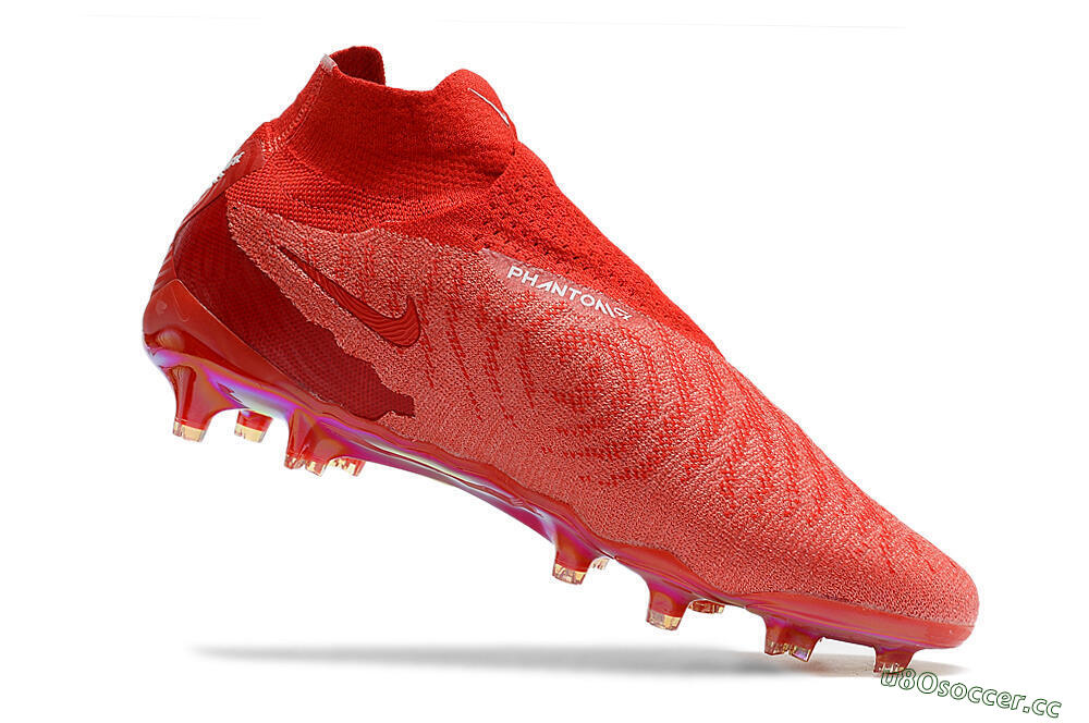 Men's Nike Phantom GX Elite DF Link FG Firm Ground High-Tops Football Boots - Red/White 4