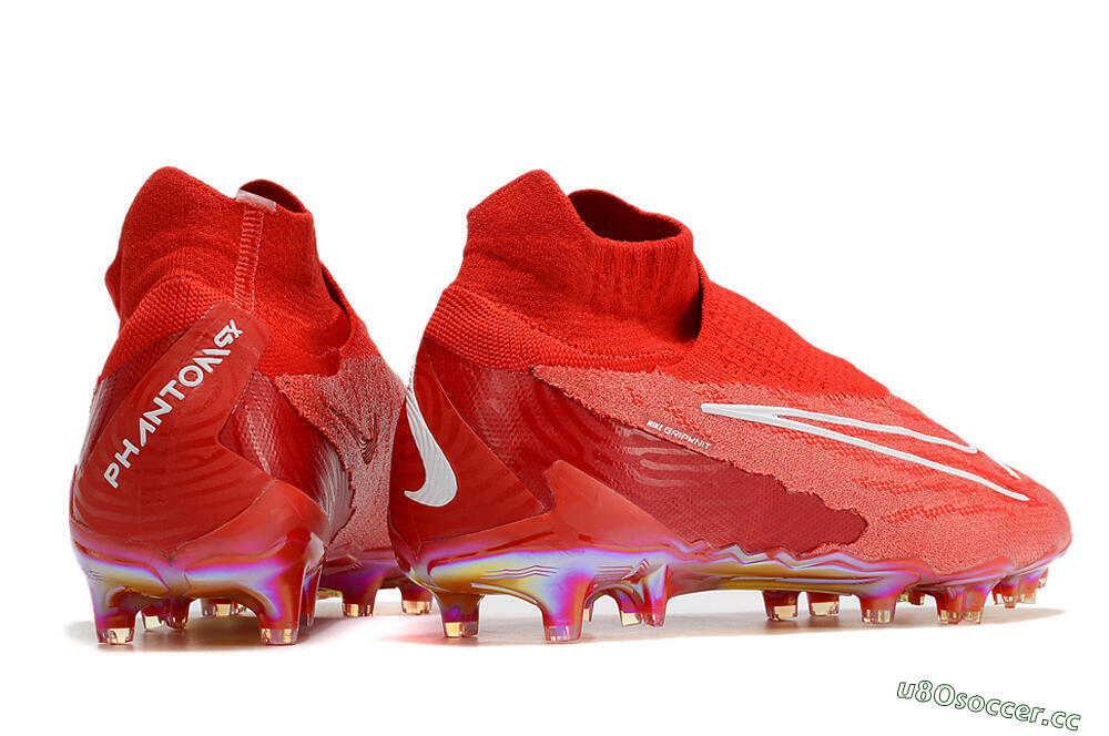 Men's Nike Phantom GX Elite DF Link FG Firm Ground High-Tops Football Boots - Red/White 6