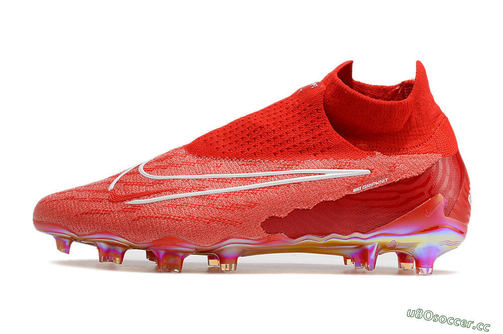 Men's Nike Phantom GX Elite DF Link FG Firm Ground High-Tops Football Boots - Red/White 0