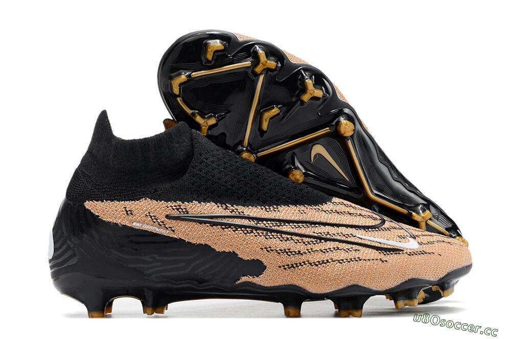 Men's Nike Phantom GX Elite DF Link FG Firm Ground High-Tops Football Boots - Black/Pink 2