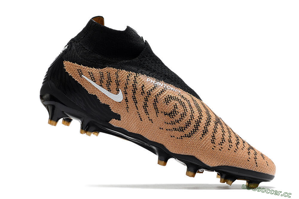 Men's Nike Phantom GX Elite DF Link FG Firm Ground High-Tops Football Boots - Black/Pink 4