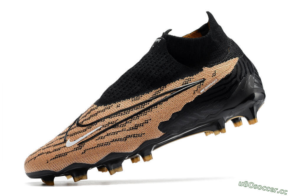 Men's Nike Phantom GX Elite DF Link FG Firm Ground High-Tops Football Boots - Black/Pink 5
