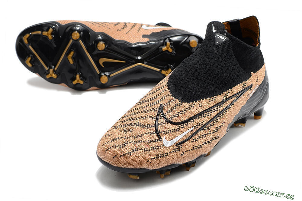 Men's Nike Phantom GX Elite DF Link FG Firm Ground High-Tops Football Boots - Black/Pink 3