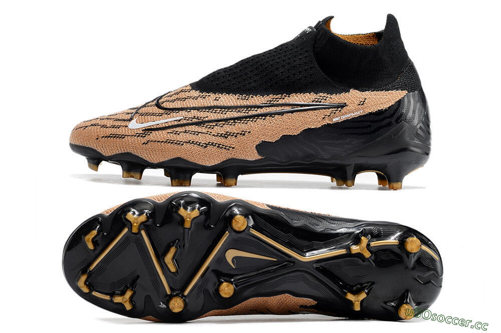 Men's Nike Phantom GX Elite DF Link FG Firm Ground High-Tops Football Boots - Black/Pink 1