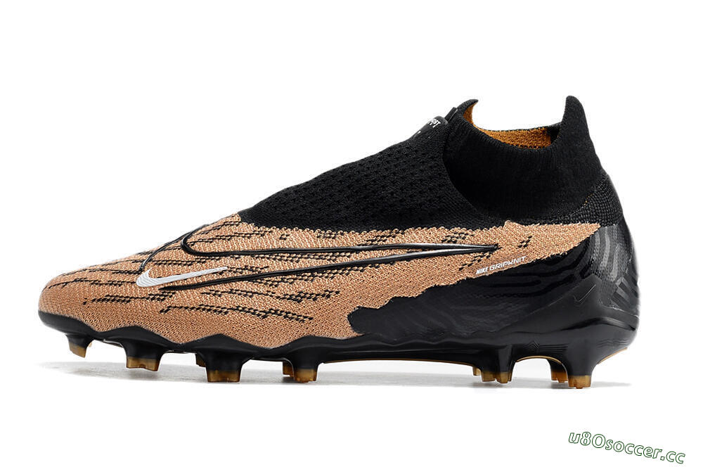 Men's Nike Phantom GX Elite DF Link FG Firm Ground High-Tops Football Boots - Black/Pink 0