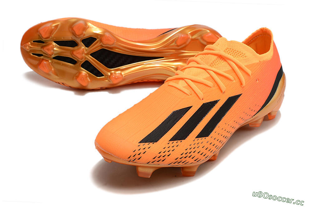 Men's Adidas X Speedportal.1 FG Firm Ground Low-Tops Football Boots - Orange/Black 3